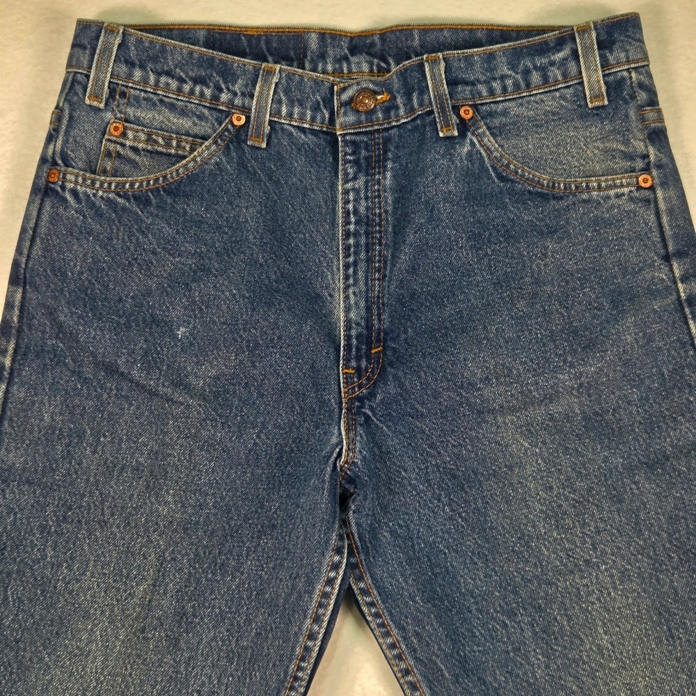 Vtg Levi's 90's 517 Orange Tab Bootcut Made in USA Jeans 36x32 (34×32) Blue 1996 - Picture 9 of 16